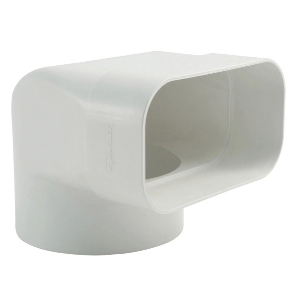 Flachkanal 125 Umlenkstück mit Stutzen Ø 150 mm