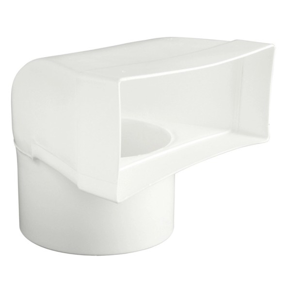 Flachkanal 150 Umlenkstück mit Stutzen Ø 150 mm