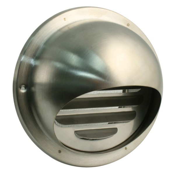 Ablufthaube Ø 125 mm Edelstahl mit Fliegengaze