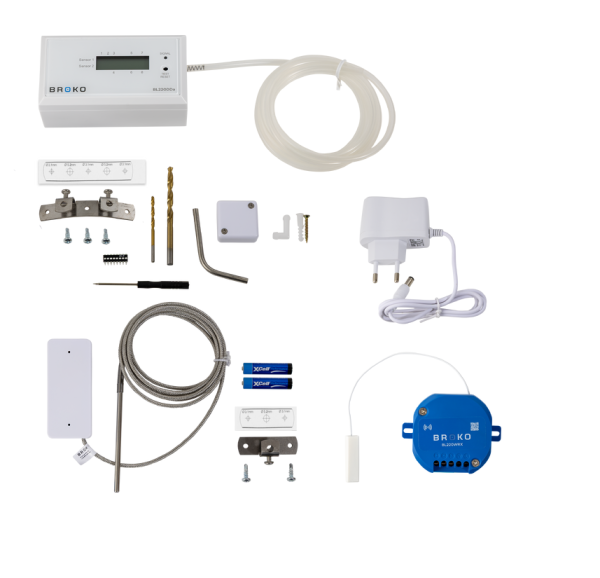 BL220WTDDa - Set für KWL Empfänger Unterp. 68mm Dose + Temp + Druckwächter Aufputz DIBt