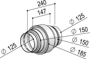 Kondenswasser-Sammler 125/150 mm