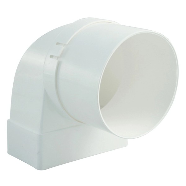 Flachkanal 100 Umlenkstück mit Stutzen Ø 100 mm