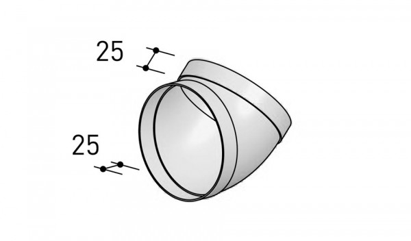 BERBEL Abluft 150 Rohrbogen 45°