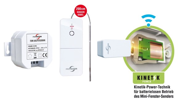 Einbau-Funk-Abluftsteuerung THERMO ASK-6030 – 2 Sender (Fenster KINETIK + Ofenrohr)