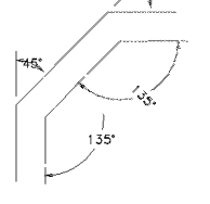 2 x 45° Bogen