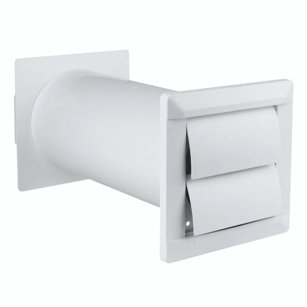 Mauerkasten Teleskopkanal 125 Anschluss eckig 150 x 80 mm