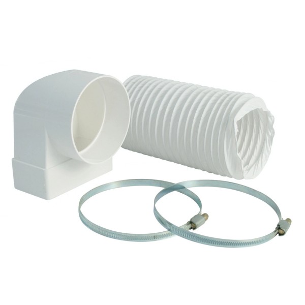 Flachkanal 100 Umlenkstück mit Schlauch Ø 100 mm