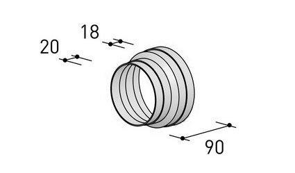 BERBEL Abluft 150/125 Reduzierstück für Rundrohr