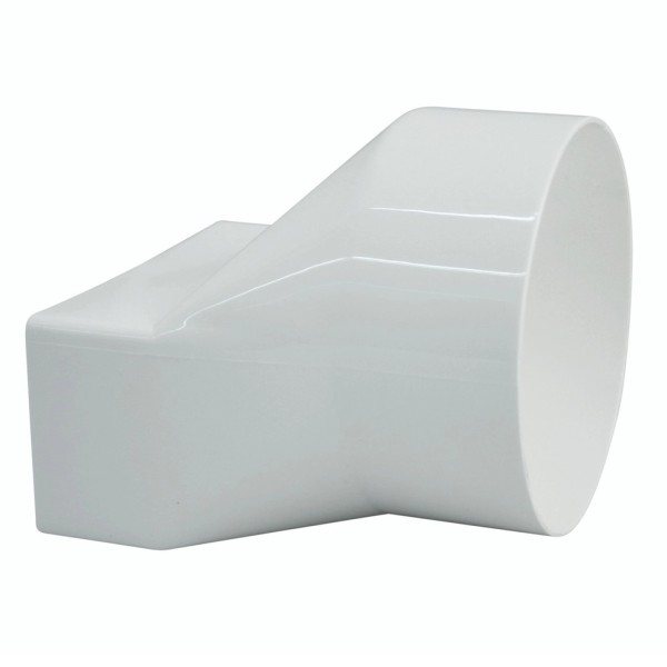 Flachkanal 100 Übergangsstück Ø 100 mm