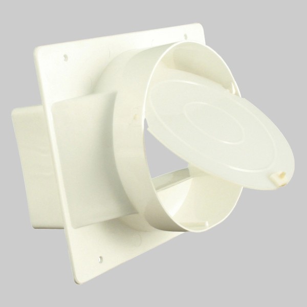 Flachkanal 150 Adapter rund/eckig Ø 150 mm mit Rückstauklappe