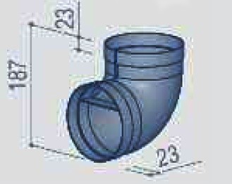 Bogen Rohrbogen Winkel 15° PVC Kunststoff Weiß Lüftungsrohr Lüftung Dunstabzug