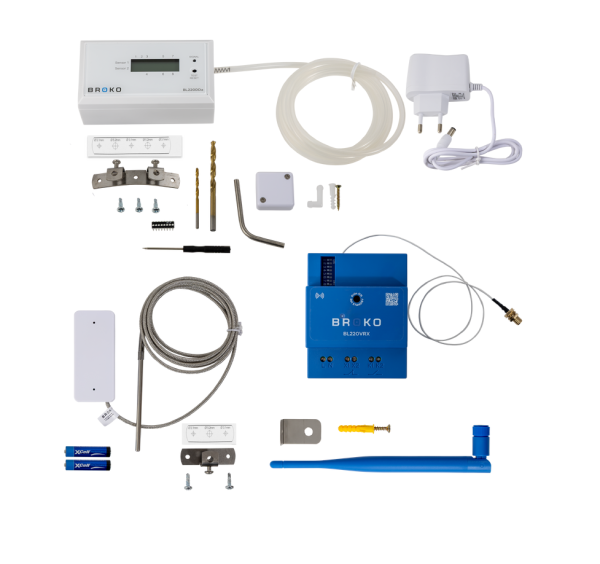 BL220VTDDa - Set für KWL Empfänger Hutschiene 16A + Temp + Druckwächter Aufputz, DIBt