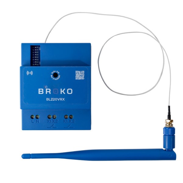 BL220VRX - Funk-Empfänger für KWL, Hutschiene, 16 A, NO & NC, DIBt